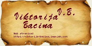Viktorija Baćina vizit kartica